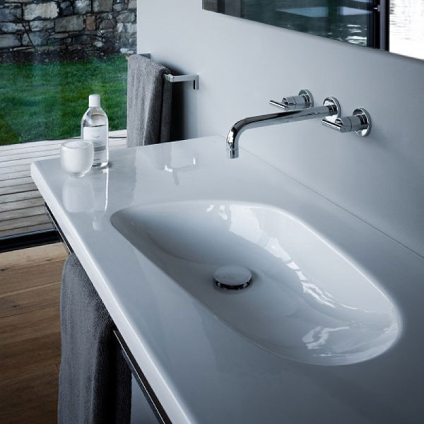 Раковина Laufen Palomba 160 см подвесная 8.1480.8.000.104.1 (детальная фотография), керамические