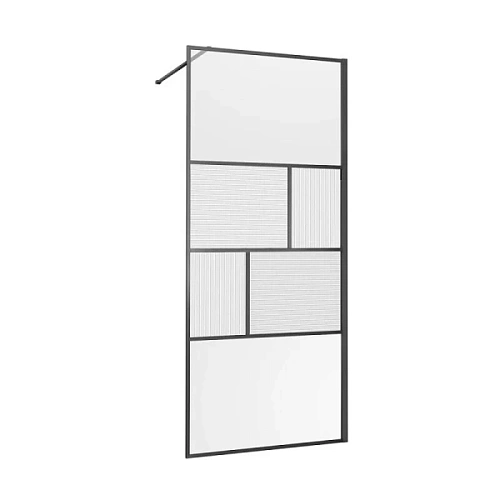 Душевая перегородка Vincea Walk-In 80 см профиль вороненая сталь - фото 1