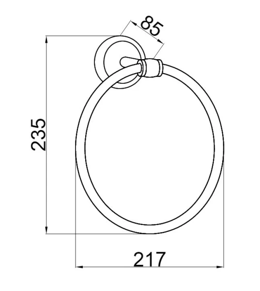 Полотенцедержатель Boheme Palazzo с черным декором розетки 10155 (детальная фотография), классические, ретро, декорированные