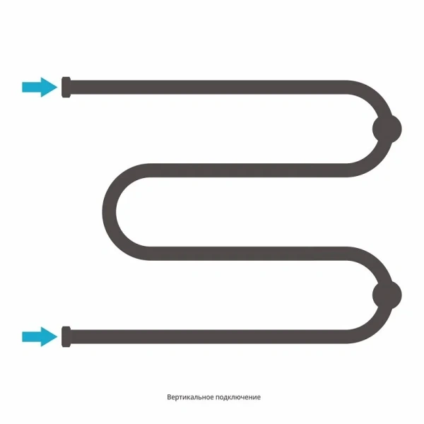 Полотенцесушитель водяной Сунержа М-образный 65x50 см без покрытия 00-4008-5065 (детальная фотография), м образные, вертикальные