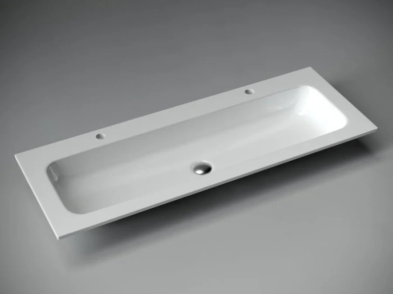 Раковина Sancos Element 121 см прямоугольная CN7016 (детальная фотография), встраиваемые (в столешницу), пристенные