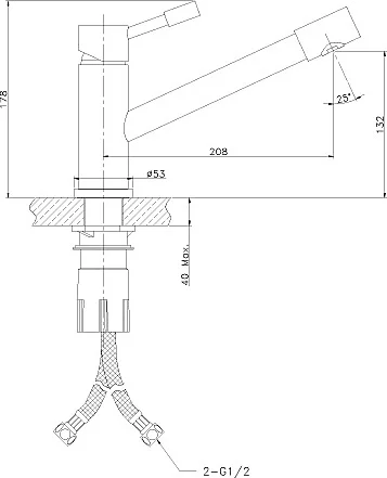 Смеситель для кухни Lemark Expert LM5072S (детальная фотография), высокие, недорогие, округлая форма