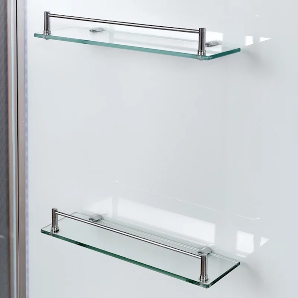 Душевая кабина Deto EM 170x90 см с гидромассажем спины EM4517LED+GM (детальная фотография), со стеклянными задними стенками