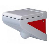 Унитаз подвесной ArtCeram La Fontana бело-красный