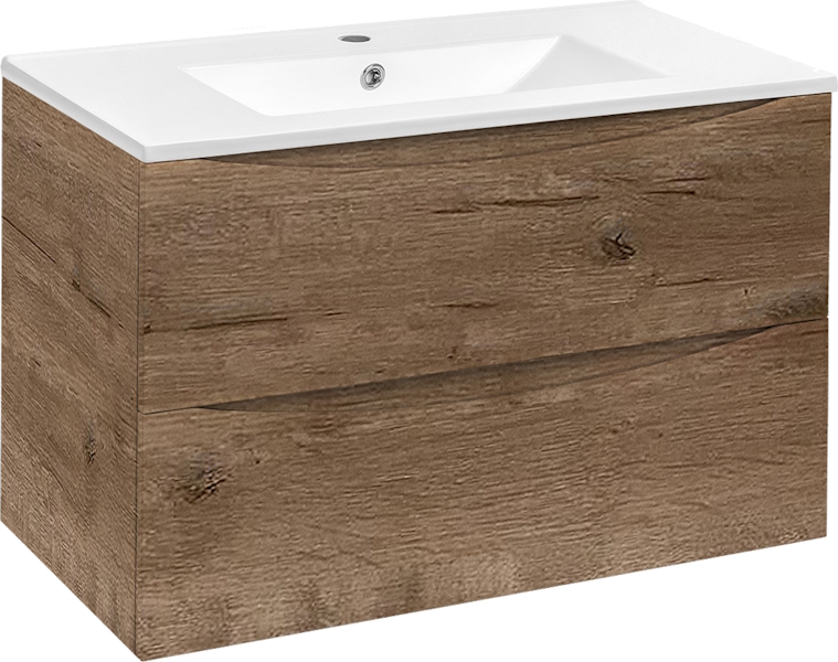 Тумба под раковину подвесная Vincea Mia 80,7 см V.Oak VMC-2MC800VO (детальная фотография), моноблок