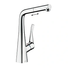 Смеситель для кухни Hansgrohe Metris 14821 с поворотным изливом