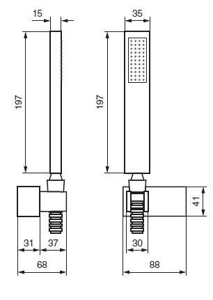 Душевая лейка Emmevi CR111 111CR (детальная фотография), душевые комплекты, наборы