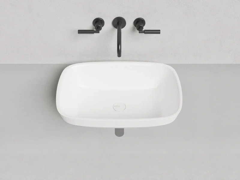 Раковина Salini Marea 02 60 см покраска по RAL полностью 1802202MF (детальная фотография), прямоугольной формы