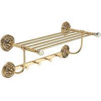 Полотенцедержатель Art & Max Barocco Crystal с крючками, бронза