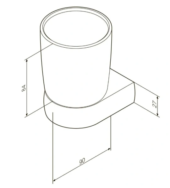 Стакан для ванной Am.Pm Sensation стеклянный A3034300 (детальная фотография), современные, hi-tech