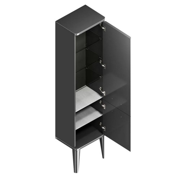 Шкаф-пенал напольный Kerama Marazzi Pompei 43 см черный PO.M.150\BLK (детальная фотография), классические, ретро