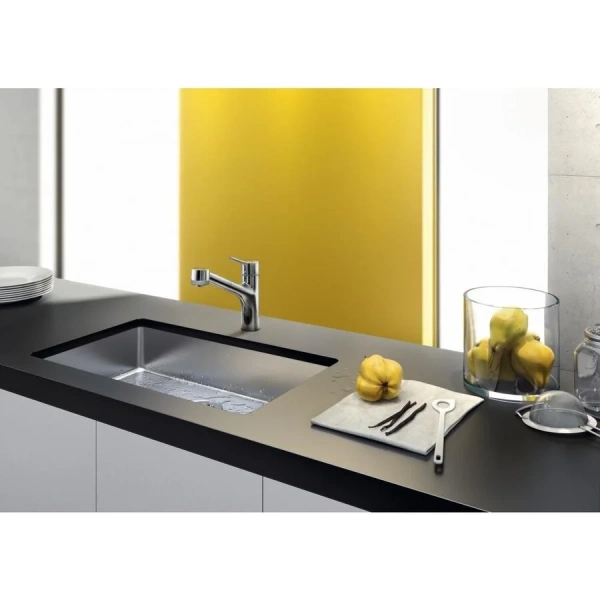 Смеситель для кухни Hansgrohe Talis S с выдвижным изливом 32841000 (детальная фотография), на мойку, на столешницу