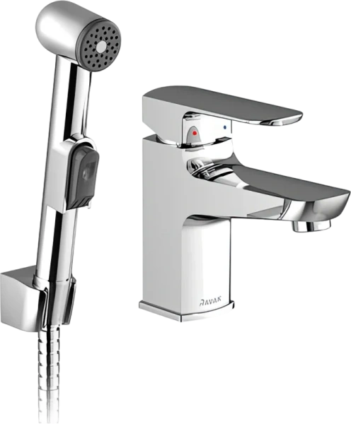 Смеситель для раковины с гигиеническим душем Ravak BM 011.00 X070076 (детальная фотография)