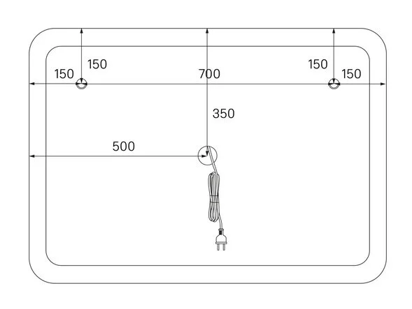 Зеркало с подсветкой IDDIS Esper 100 см прямоугольное ESP1000i98 (детальная фотография), по запросу index_1