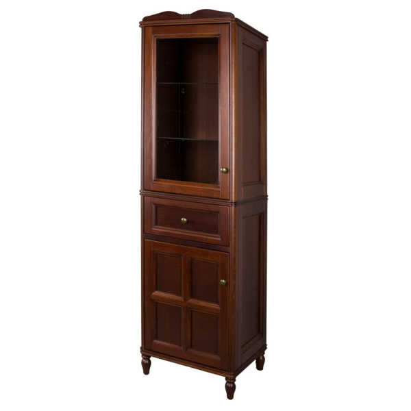 Шкаф-пенал левый, цвет орех, Tessoro SIENA TS-912-SR-N-L (детальная фотография), нет в наличии