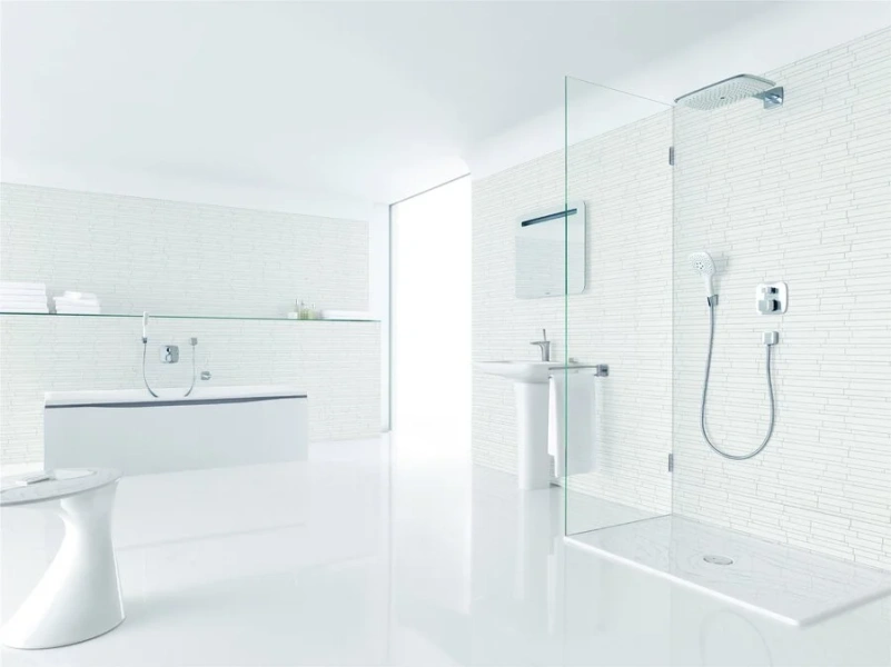 Смеситель для душа Hansgrohe PuraVida хром 15775000 (детальная фотография), с термостатом