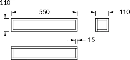 Полка для ванной Kerama Marazzi Plaza Next 55 см черная матовая PL.N.sh.55\BLK (детальная фотография), подвесные