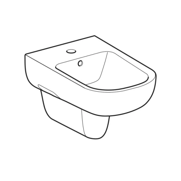 Биде подвесное Geberit Smyle с горизонтальным выпуском 500.216.01.1 (детальная фотография), подвесные