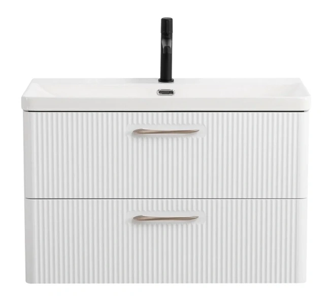 Тумба под раковину подвесная BelBagno Due 80 см Bianco Lucido DUE-800-2C-SO-BL-P (детальная фотография)