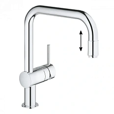 Смеситель для кухни, хром, Grohe Minta 32067000