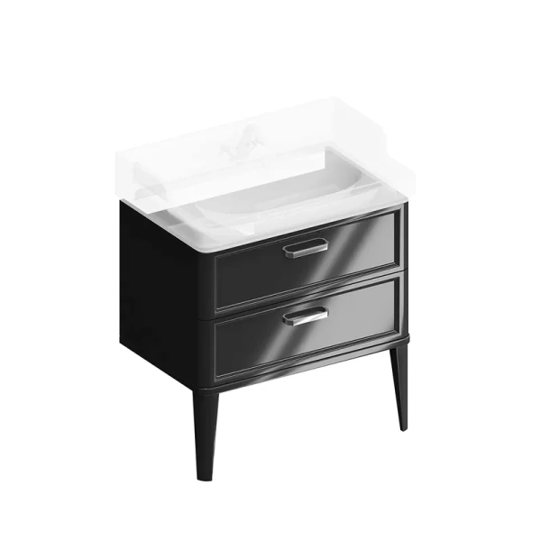 Тумба под раковину напольная Kerama Marazzi Pompei 80 см черная PO.M.80.2\BLK (детальная фотография)