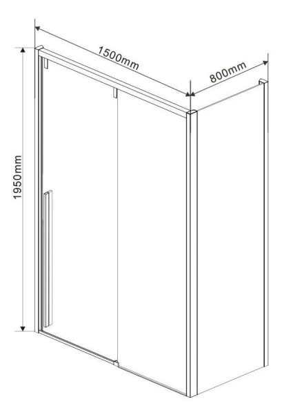 Душевой уголок Vincea Lugano 150x80 см хром VSR-1L8015CL-1 (детальная фотография), прямоугольные