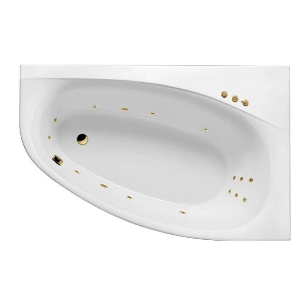 Ванна гидромассажная Excellent Kameleon Smart 170 x 110 см, правая, белый/золото, WAEX.KMP17.SMART.GL (детальная фотография)