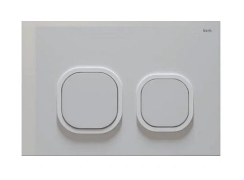 Клавиша смыва IDDIS Uniglass белая глянцевая/кольца белые матовые - фото 3