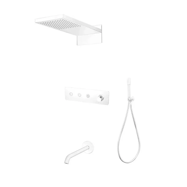 Душевой комплект Boheme Fusion белый матовый 130-2-MW (детальная фотография)