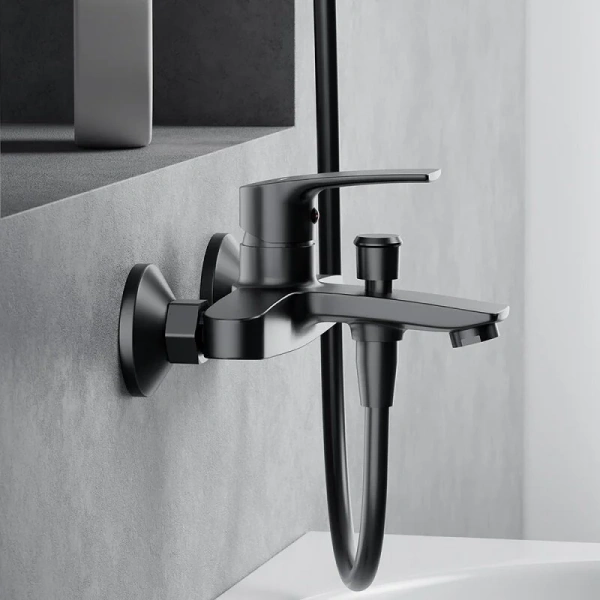 Смеситель для ванны Damixa Eclipse 2.0 черный 481000300 (детальная фотография), современные, hi-tech