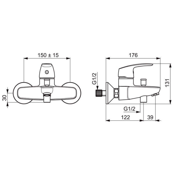Схема (детальная фотография), для ванны