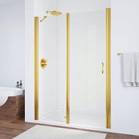 Душевая дверь профиль золотой стекло прозрачное Vegas-glass
