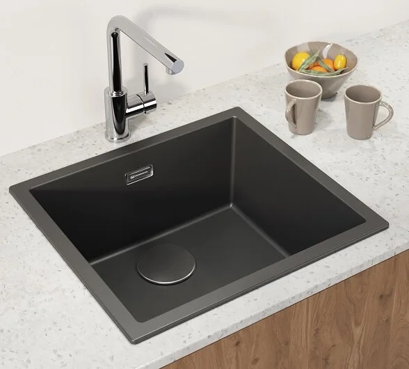 Мойка для кухни Omoikiri Yamakawa 55-U/I-GB 55 см графит 4993780 (детальная фотография), врезные