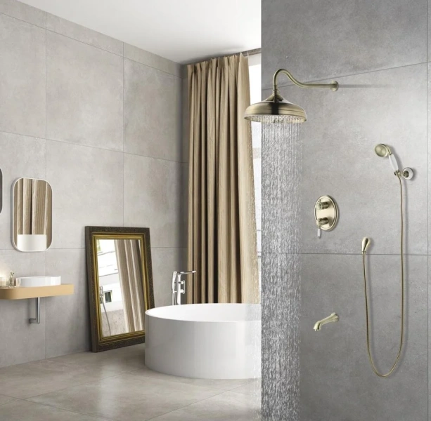 Душевой комплект Lemark Villa бронза LM4822B (детальная фотография), бронзовые