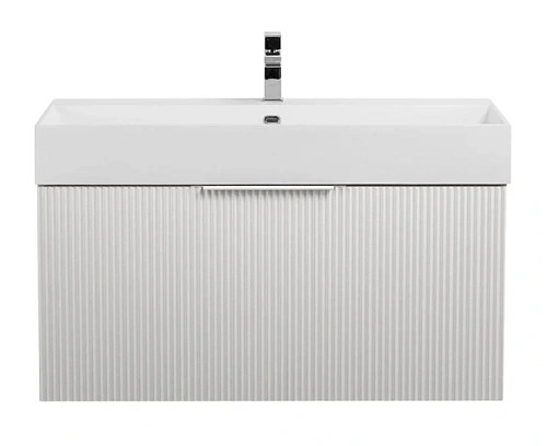 Тумба под раковину подвесная Cezares Premium 90 см Plisse Bianco Opaco - фото 1