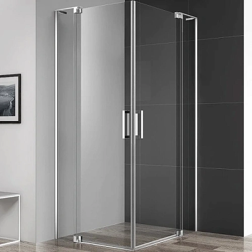 Душевой уголок Cezares Slider 100х110 см стекло прозрачное профиль хром - фото 2