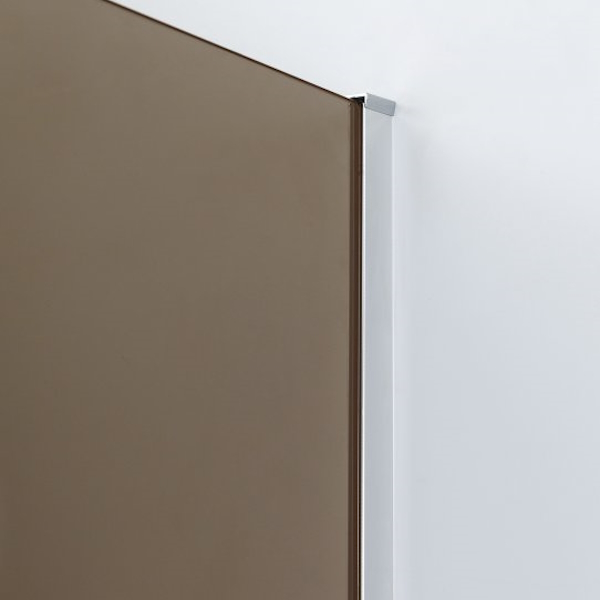 Душевая перегородка Cezares Liberta 90 см стекло бронза, профиль хром LIBERTA-L-1-90-BR-Cr (детальная фотография), хром