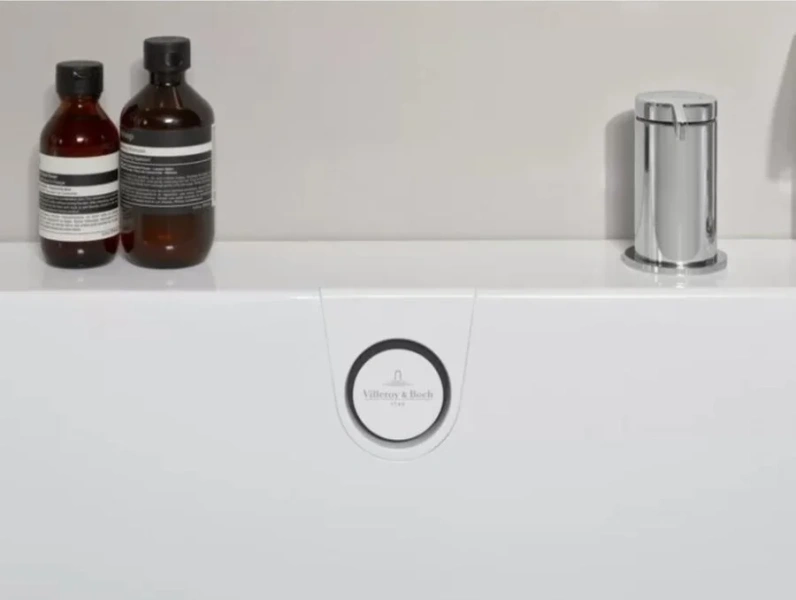 Ванна квариловая Villeroy&Boch Oberon 2.0 UBQ181OBR2DV-01, 180 x 80 см, альпийский белый (детальная фотография), современныe, hi-tech