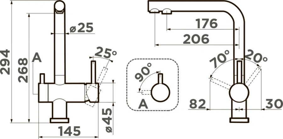 Смеситель для питьевой воды Omoikiri Nagano RG-LG светлое золото/royal green 4994432 (детальная фотография), для кухни, для питьевой воды с фильтром