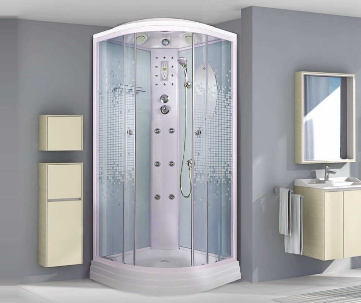 Душевая кабина Niagara Ultra 100х100 см стекло с принтом 3020154N (детальная фотография), четверть круга