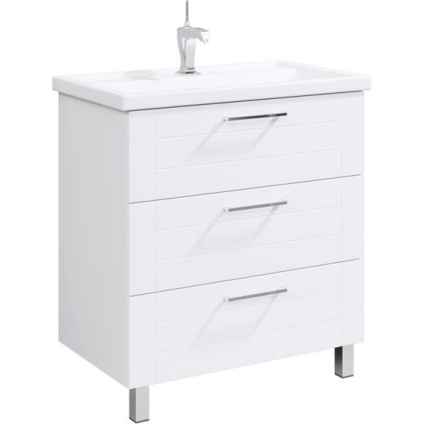 Тумба под раковину напольная Aqwella Манчестер 80 см белая MAN01083 (детальная фотография)