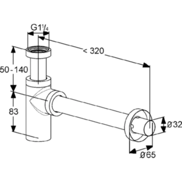 Сифон для раковины Kludi черный матовый 1002039-00 (детальная фотография), другие