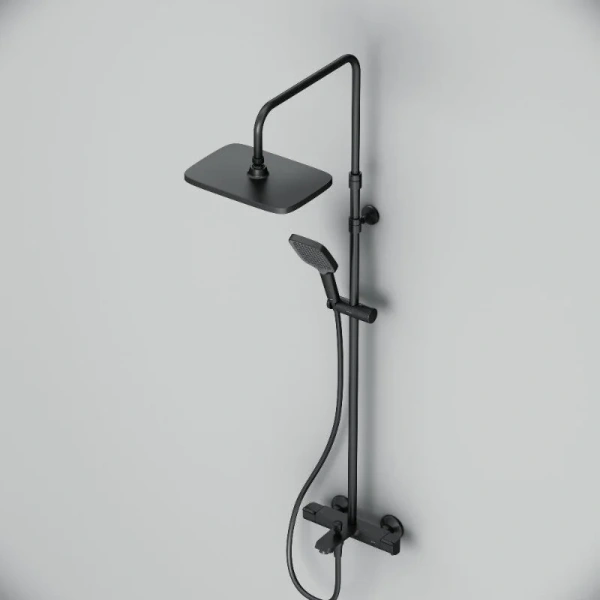 Душевая стойка Am.Pm Func черная матовая F078F522 (детальная фотография), с изливом