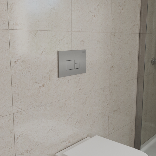 Клавиша смыва D&K Quadro хром матовый DB1519002 (детальная фотография), по запросу