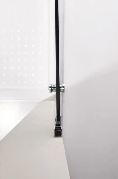 Душевая дверь в нишу Cezares Eco 90 см стекло прозрачное, профиль хром ECO-O-B-1-90-C-Cr (детальная фотография), прозрачные