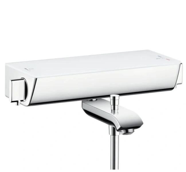 Смеситель для ванны Hansgrohe Ecostat Select полочка хром/белый 13141400 (детальная фотография)