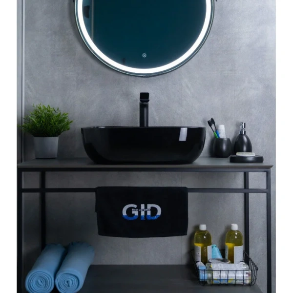 Раковина GID Geometrico BL1302 50 см черная 53347 (детальная фотография), черные
