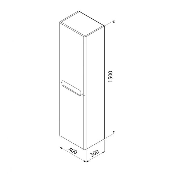 Шкаф-пенал подвесной IDDIS Edifice 40 см белый EDI40W0i97 (детальная фотография), недорого
