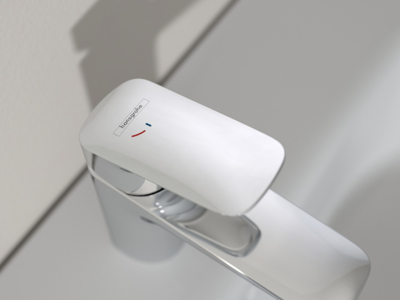 Смеситель для раковины Hansgrohe Logis с донным клапаном 71100000 (детальная фотография), для раковины