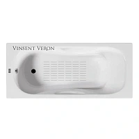 Чугунная ванна Vinsent Veron Aura VAU1707042-AS, 170 x 70 см, с антискользящим покрытием, цвет белый